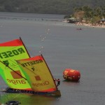 Passage de la bouée d'arrivée